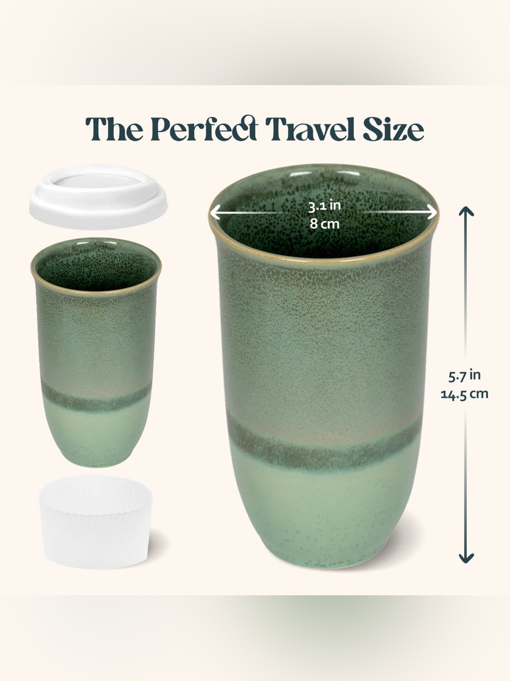 Nova Ceramics Emerald Cup 16 oz - Picture 4 of 4